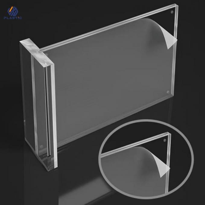 T Style Clear Acrylic Table Top Sign Holder Acrylic Notice Stands Dua Sisi 2