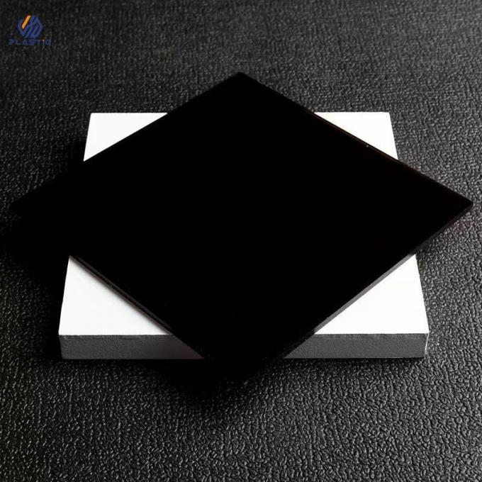 Glossy atau Matte Finish Hitam Warna Acrylic Sheet Tidak memudar Warna untuk outdoor 0
