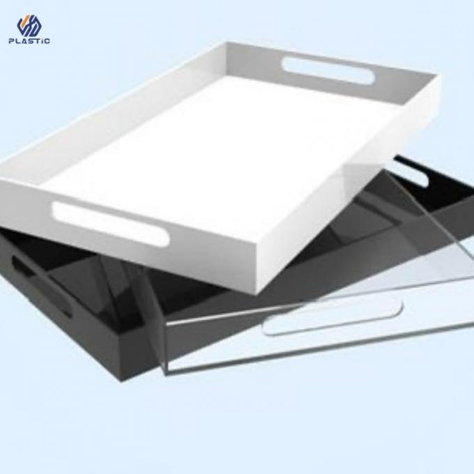 OEM لوگو آکریلیک میز سازمان دهنده سینی طراحی مدرن پاکت آکریلیک سازمان دهنده شفاف 0