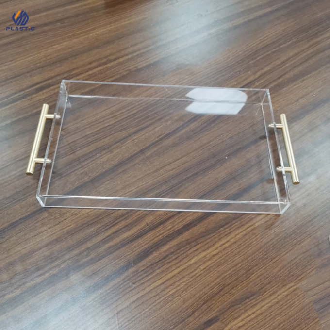 OEM لوگو آکریلیک میز سازمان دهنده سینی طراحی مدرن پاکت آکریلیک سازمان دهنده شفاف 2