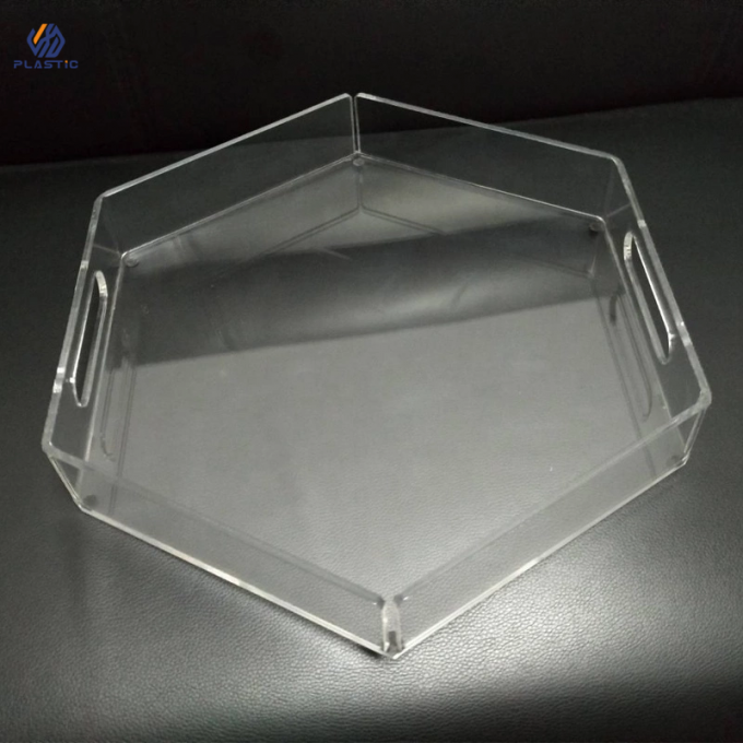 OEM لوگو آکریلیک میز سازمان دهنده سینی طراحی مدرن پاکت آکریلیک سازمان دهنده شفاف 3