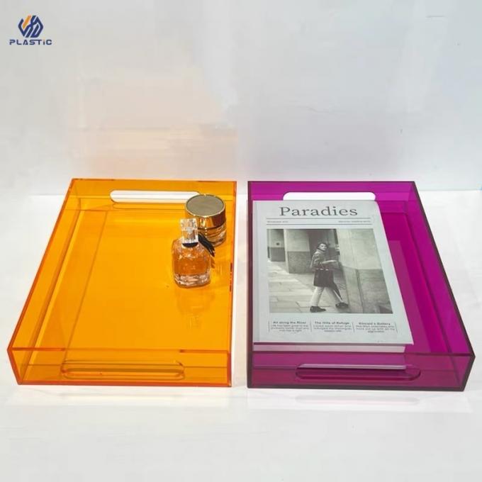 Acrylic Lucite Serving Tray Mudah Untuk Membersihkan Acrylic Storage Tray Ketebalan 3mm 1