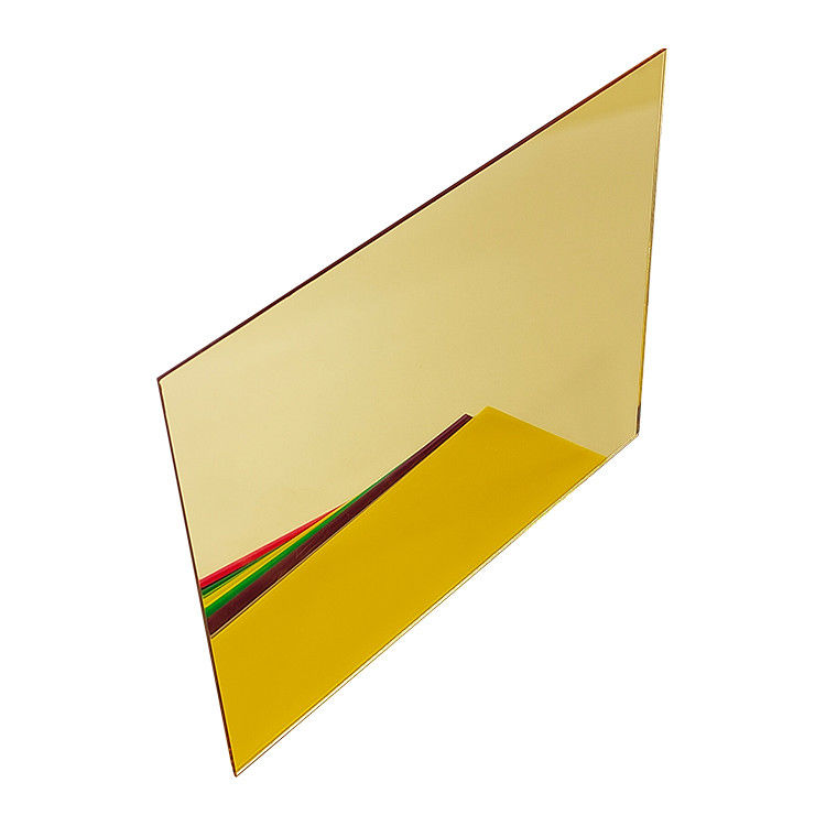 1220x2440mm Espelho dourado Folha acrílica 0,8mm espessura Folhas de espelhos coloridos
