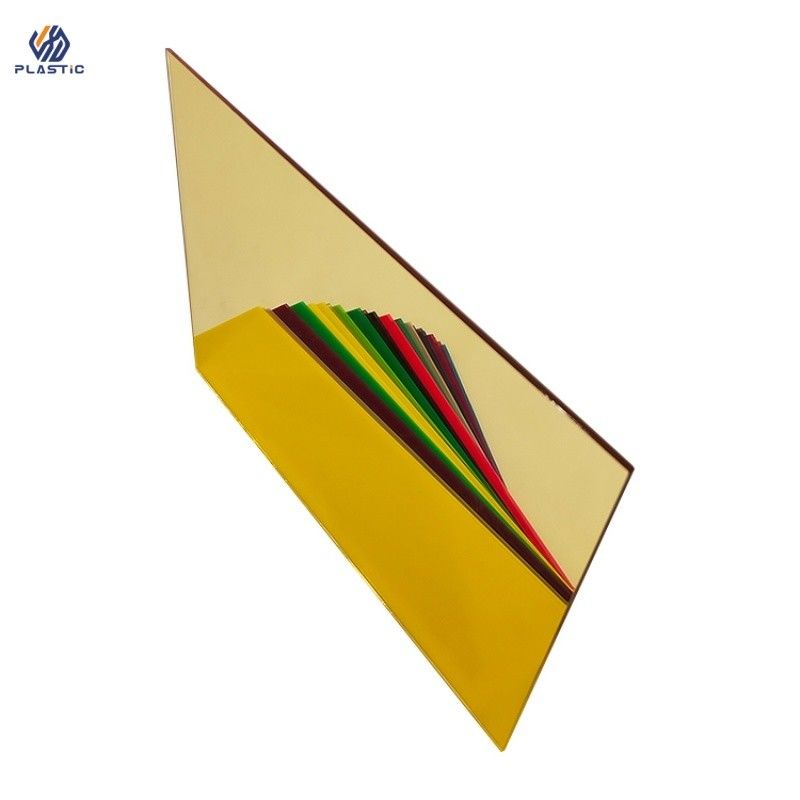 Folha acrílica de espelho de ouro 4ft X 8ft Tamanho Perspex Painéis de espelho OEM