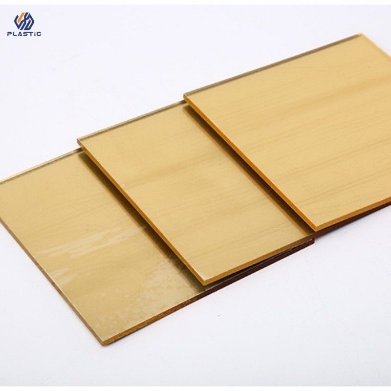 Folha acrílica de espelho de ouro 4ft X 8ft Tamanho Perspex Painéis de espelho OEM