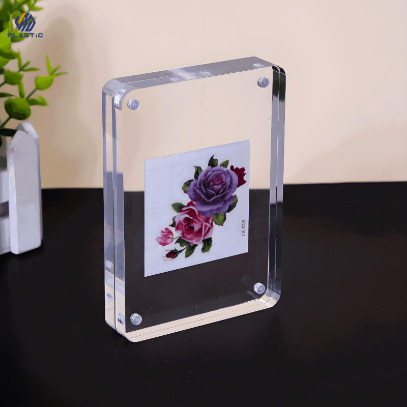 5x7 polegadas quadro fotográfico transparente acrílico UV resistente cor personalizada