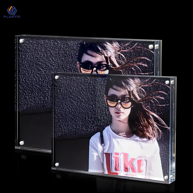 5x7 polegadas quadro fotográfico transparente acrílico UV resistente cor personalizada