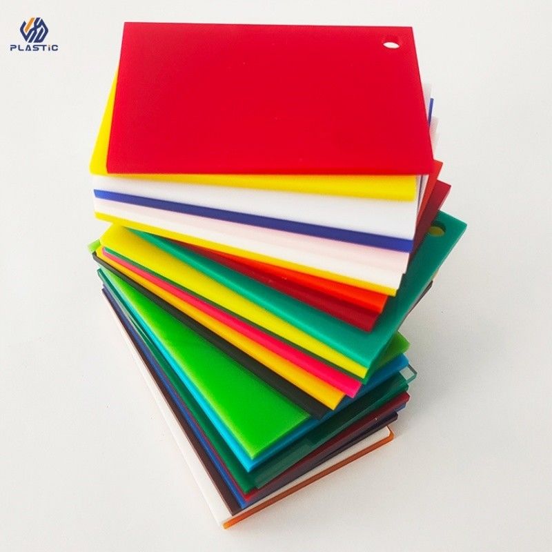 Folha de plástico acrílico de cor 1250x1850mm Resistência química Painéis acrílicos fundidos