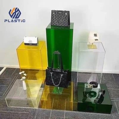 Resistência a intempéries Stand de pedestal acrílico Perspex Display Stand Multicolor