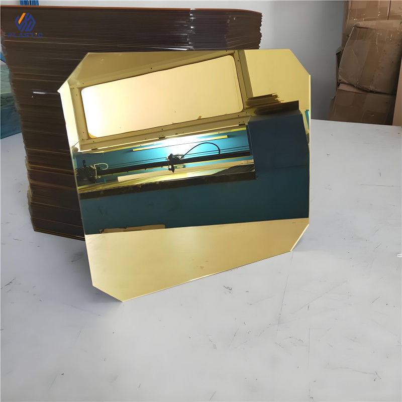 1.2g/cm3 Folha de espelho acrílico de ouro personalizável para decoração de parede