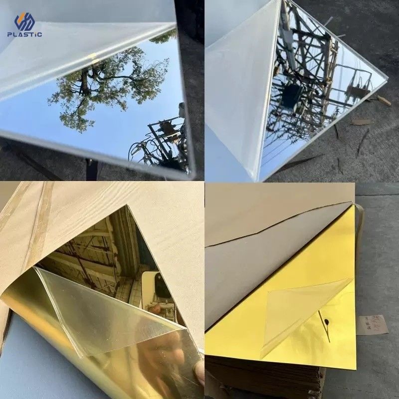 1.2g/Cm3 Densidade Espelho acabamento folha acrílica leve com CNC e corte a laser