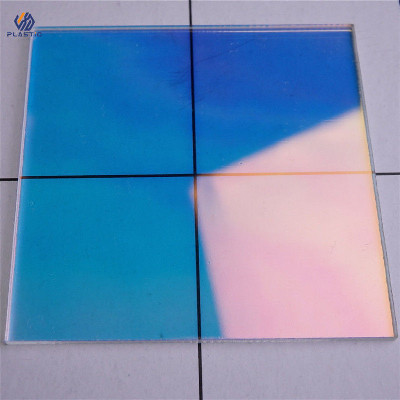 Folha de acrílico de arco-íris colorido de 3 mm de espessura para construção e construção