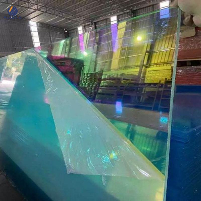Folha de acrílico de arco-íris colorido de 3 mm de espessura para construção e construção
