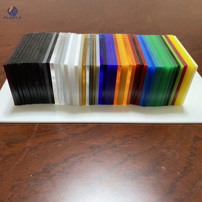 1.2g/Cm3 Processos de fundição de folhas acrílicas coloridas de densidade para exibições comerciais e publicitárias