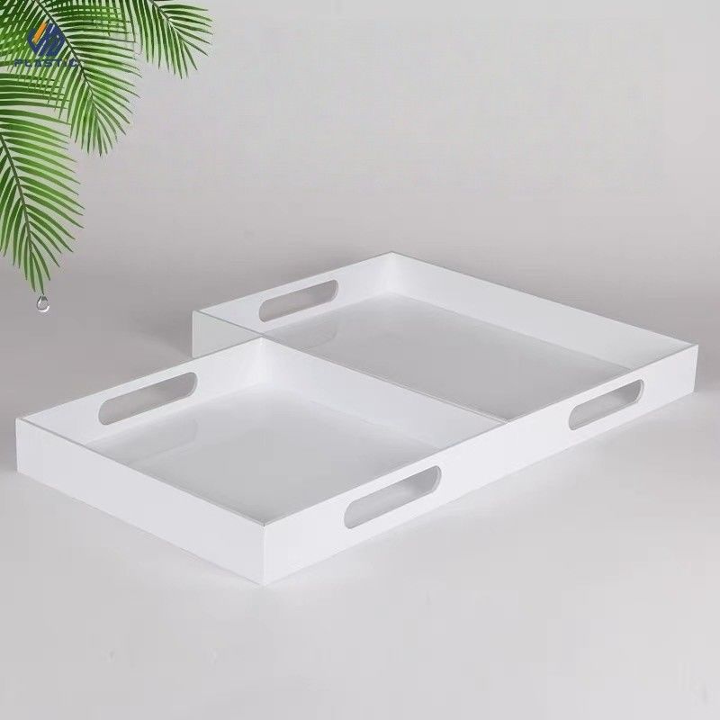 100% PMMA organizador de mesa de acrílico à prova d'água organizador de bandeja para armazenamento