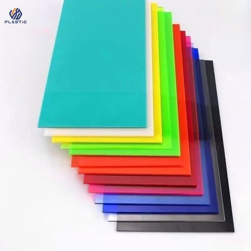 Tamanho personalizado Cor Acrílico Folha Processos de fundição de papel colorido Painéis de acrílico resistentes a arranhões