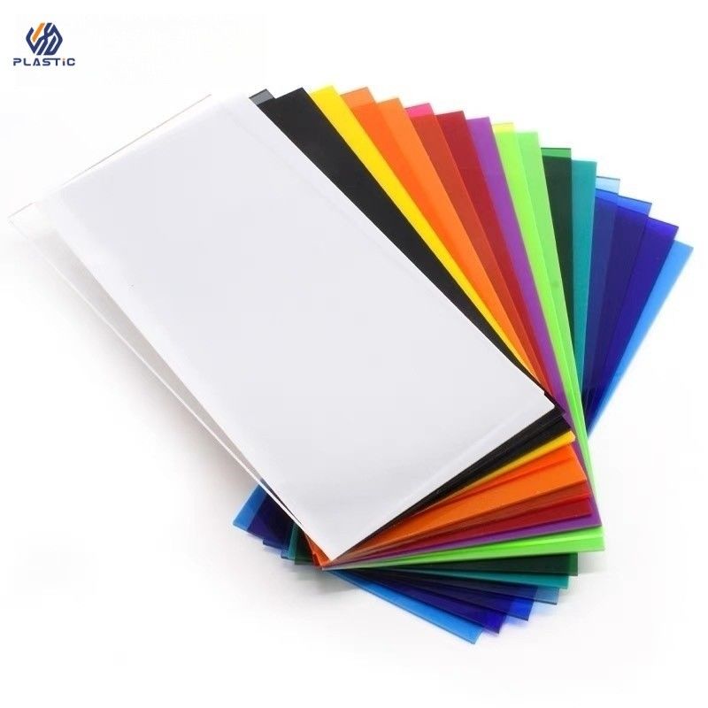Tamanho personalizado Cor Acrílico Folha Processos de fundição de papel colorido Painéis de acrílico resistentes a arranhões