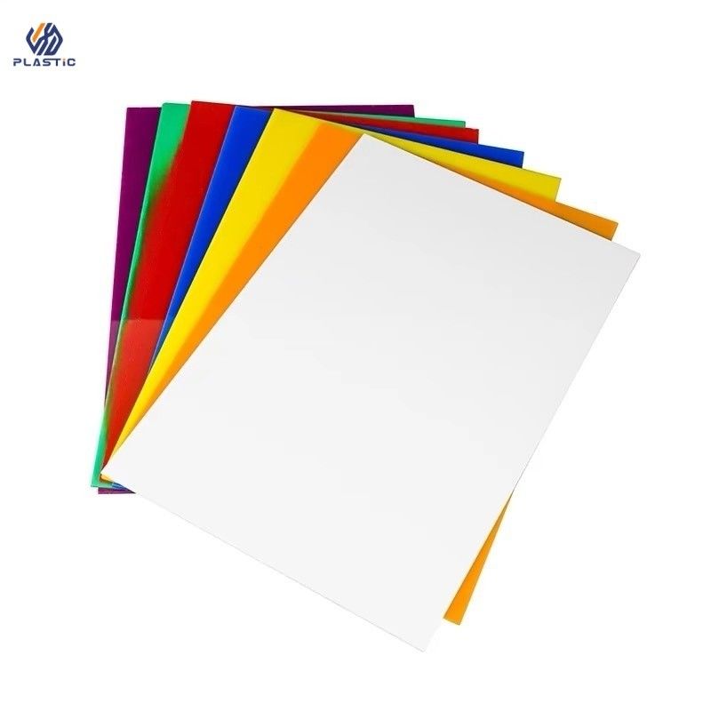 Tamanho personalizado Cor Acrílico Folha Processos de fundição de papel colorido Painéis de acrílico resistentes a arranhões