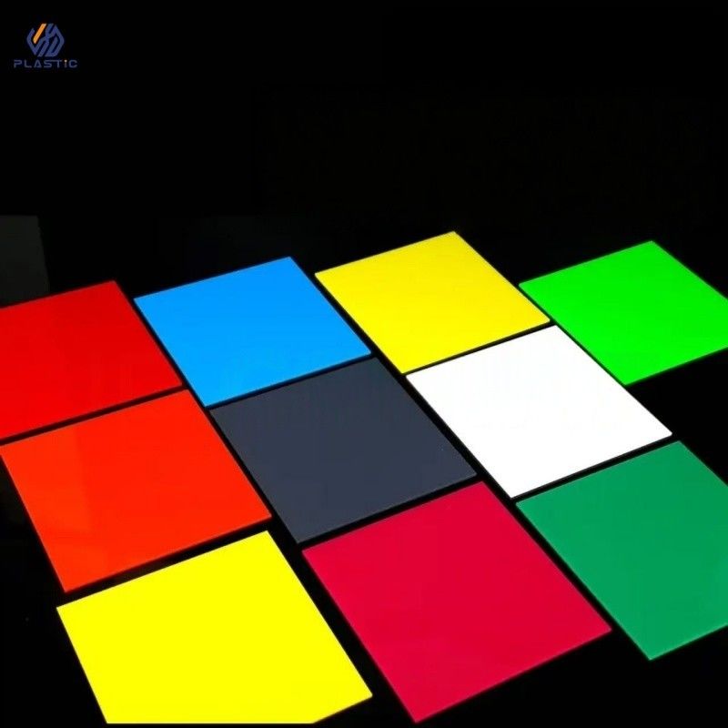 Folhas acrílicas multicolores vermelhas azuis verdes, painéis acrílicos fundidos resistentes aos raios UV