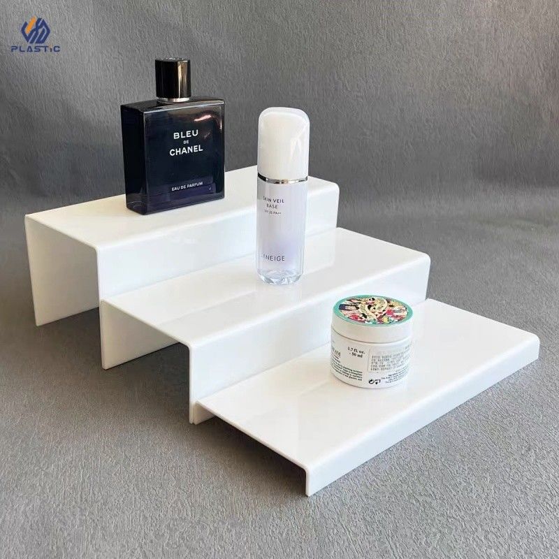 Display acrílico de forma personalizada Stand Clear Acrylic Riser para Shopping Malls