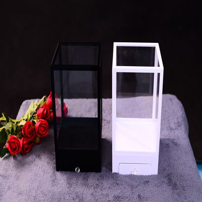 Virgin PMMA Caixa de armazenamento acrílico Caixas de exibição cosmética Design personalizado