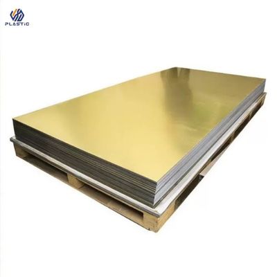 Folha acrílica de espelho de ouro 4ft X 8ft Tamanho Perspex Painéis de espelho OEM
