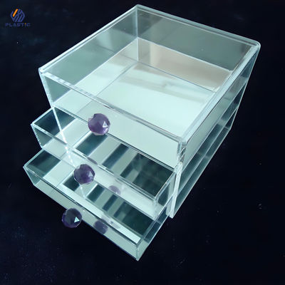 Caixas de armazenamento acrílico transparente Design personalizado Caixa organizadora de alta transparência