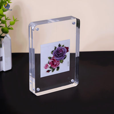 5x7 polegadas quadro fotográfico transparente acrílico UV resistente cor personalizada