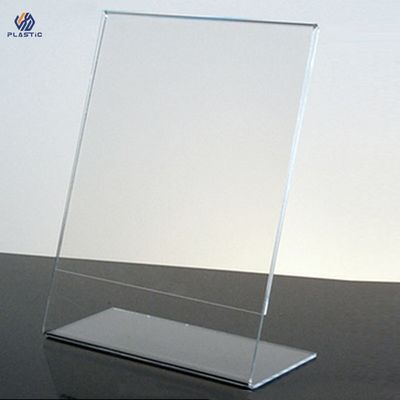 100% virgem PMMA Acrílico Porta-sinal de mesa com logotipo personalizado estilo moderno