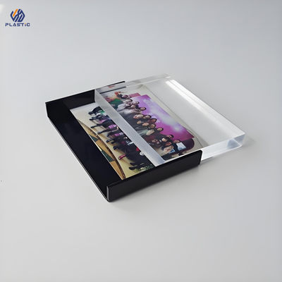 Quadro fotográfico acrílico magnético forte Bloco fotográfico acrílico transparente em forma personalizada