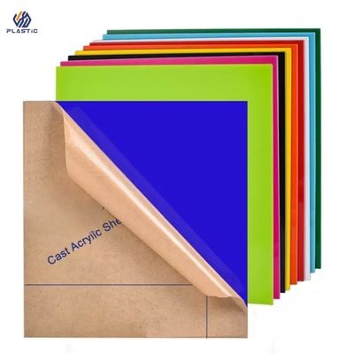1.2g/Cm3 Processos de fundição de folhas acrílicas coloridas de densidade para exibições comerciais e publicitárias