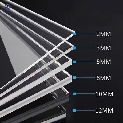 94% Alta transparência Folha de acrílico fundido Espessura 1,5 mm-300 mm Tamanho personalizado
