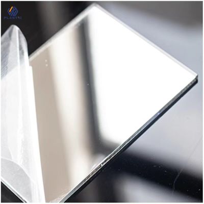 Sem cola Folha acrílica de espelho de prata 1220x2440mm 1000x2000mm com filme PE